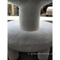 Chaise de tissu en peluche engel olga